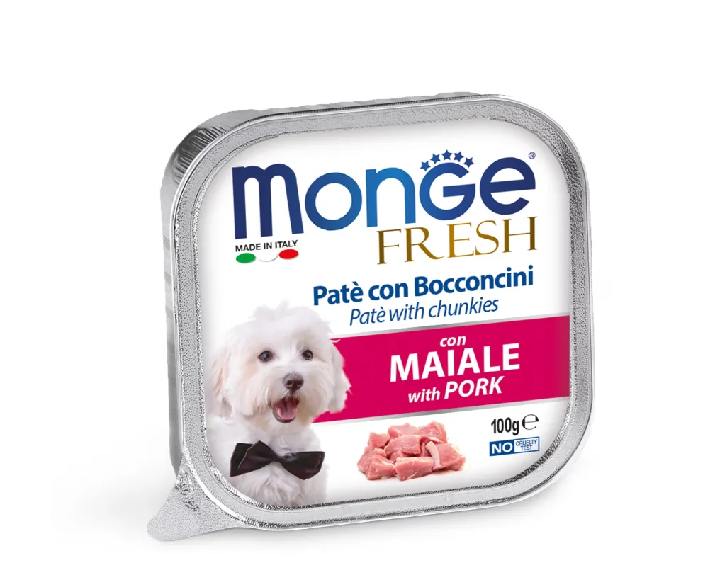 MONGE Fresh Pork Консервований корм для собак, свинина 100г
