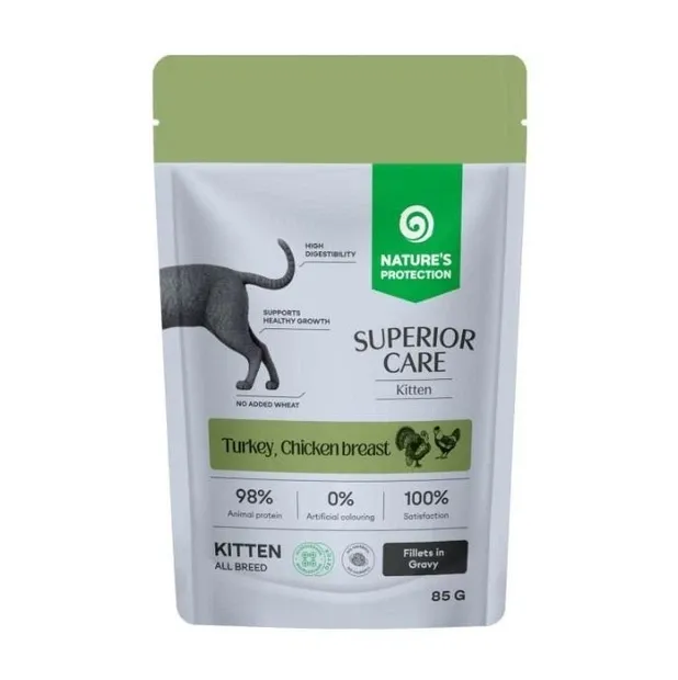 47910 Пауч для котів NP SC Kitten GF Junior All Breed з індичкою та курячою грудкою 85г
