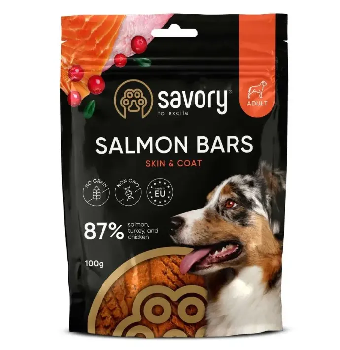 Джерки Savory Bars батончики з лососем 100г 21106