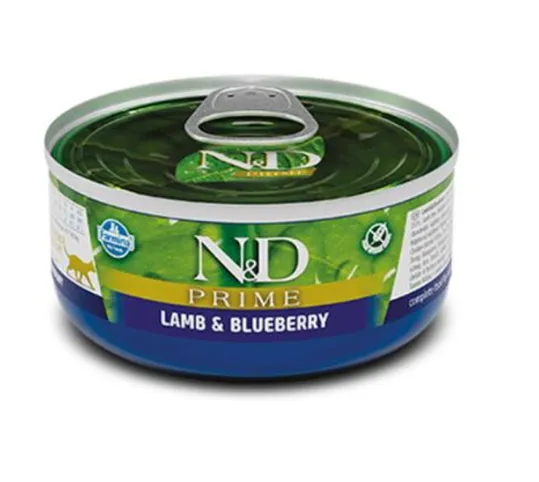 Farmina Cat N&D Grain Free Prime Lamb&Blueberry Adult з ягням та чорницею для дорослих котів 70г 02062