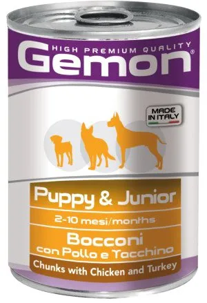 Корм для цуценят GEMON Puppy & Junior Chicken/Turkey (курка/індик) 415г