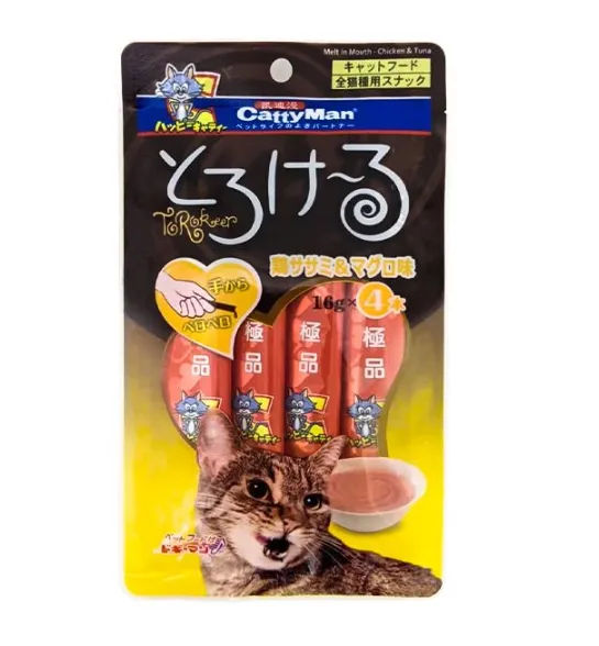 Рідкі ласощі для котів Catty Man Chicken&Tuna курка/тунець 16г Z1707
