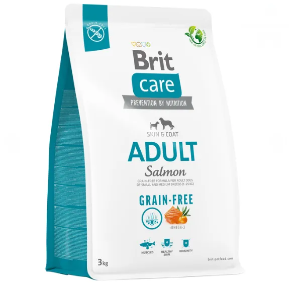 Brit Care GF Adult Small & Medium Breed Salmon Лосось (для собак до 25кг) 3кг