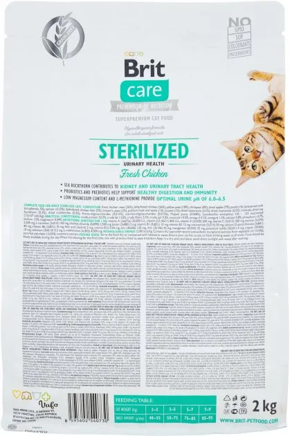 Brit Care Cat GF Sterilized Urinary Health (сечокам'яна для стерилізованих) 2kg