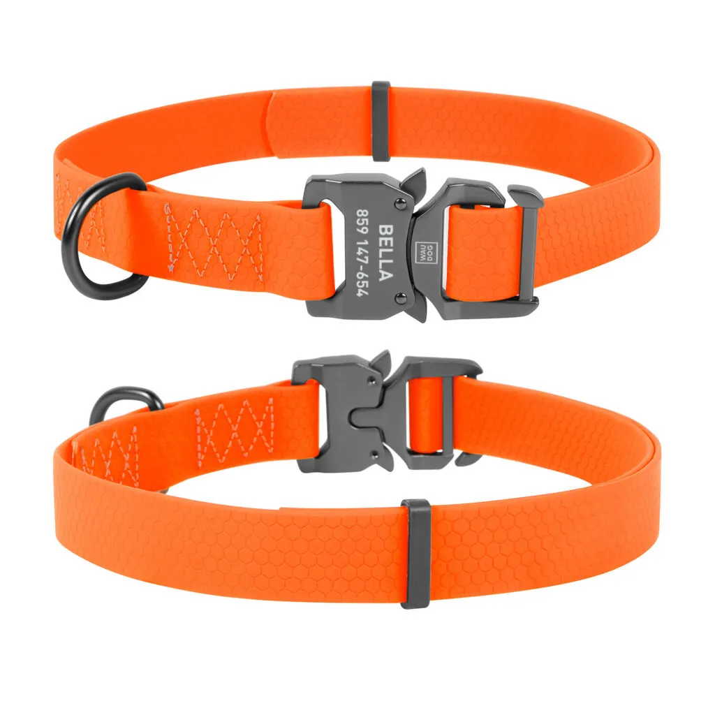 27114 Нашийник WayDog Waterproof, водостійка, пряжка-фастекс (20мм, 25-50см) помаранчевий