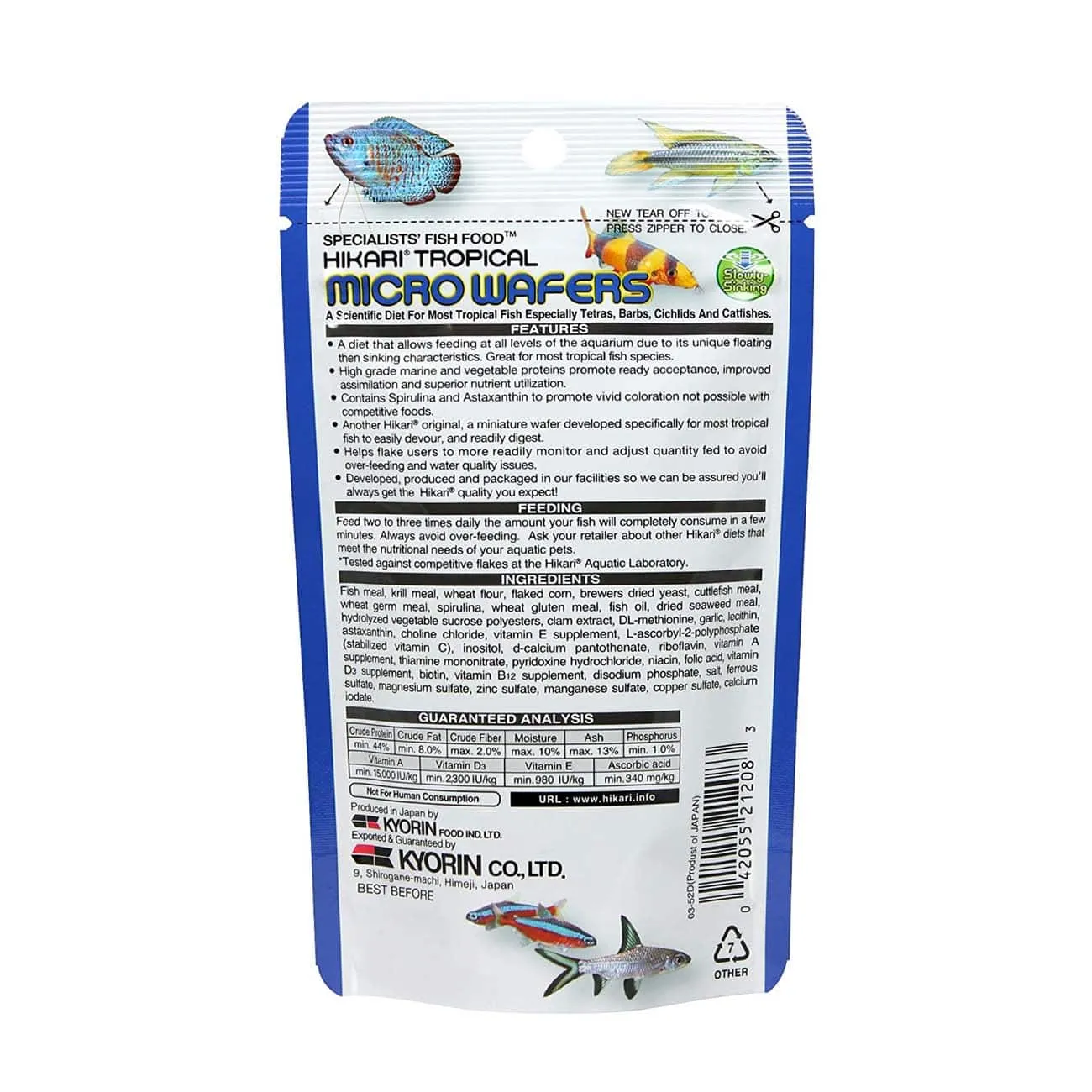 Hikari Tropical Micro Wafers 20g 21202