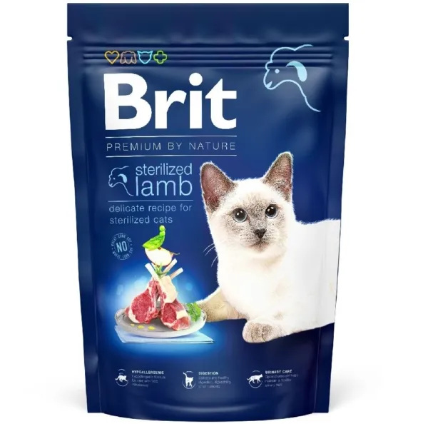 Brit Premium by Nature Cat Sterilized Lamb (для стерилізованих котів, ягня) 1.5кг