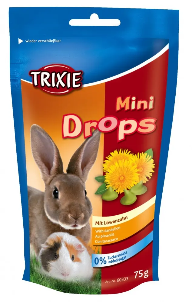 Trixie Mini Drops вітаміни для гризунів (кульбаба), 75 г