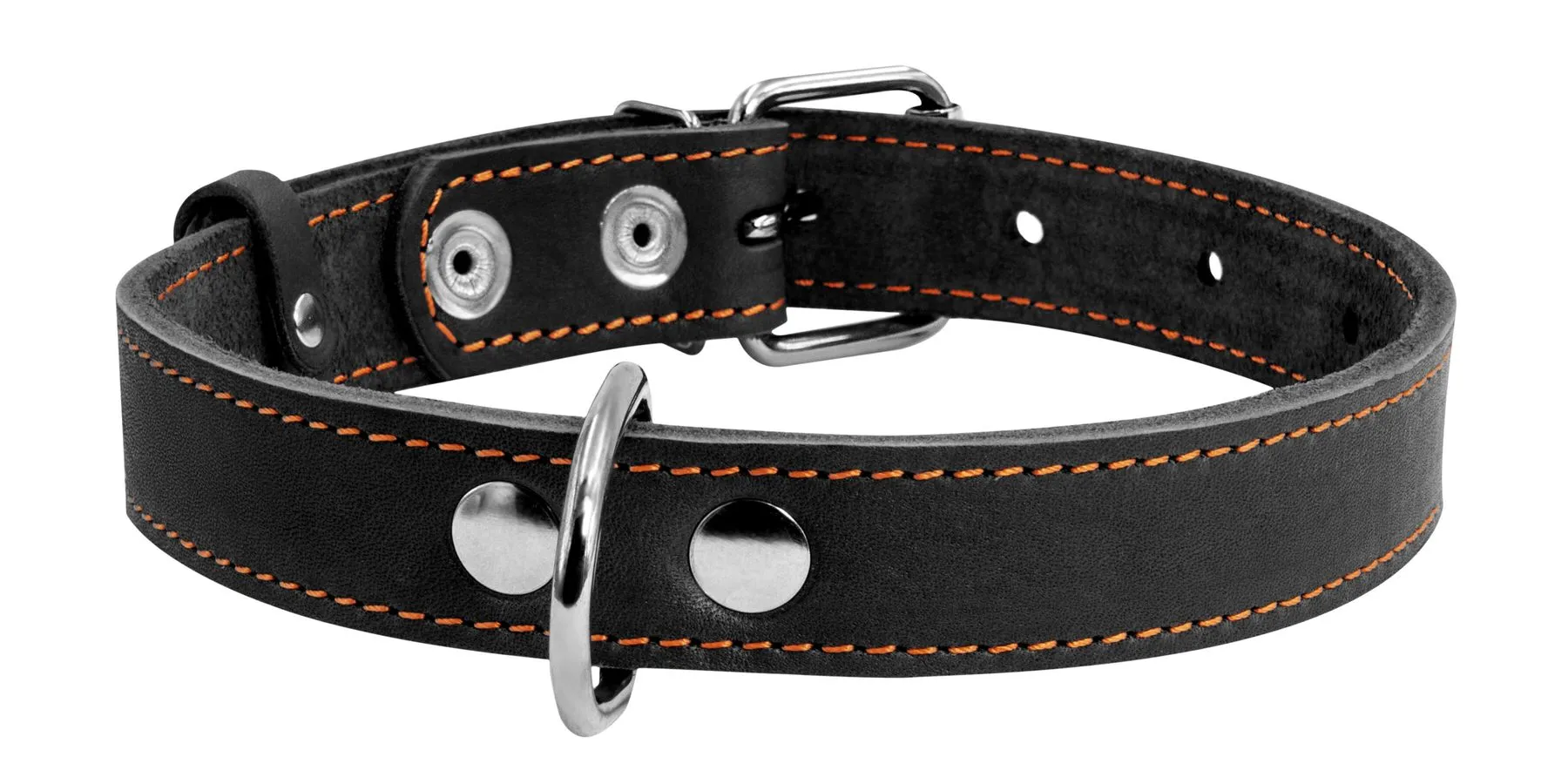 02731 Нашийник "CoLLaR" одинарний (шир.35мм, довж.47-62см) чорний