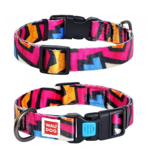 5232 Нашийник WAUDOG Nylon з малюнком "Графіті" (ширина 10 мм, довжина 20-30 см)