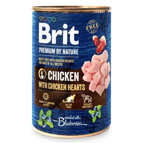 Brit Premium by Nature 400g курка/сердечка