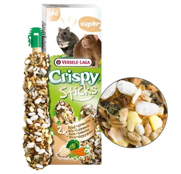 620687 VL Crispy Sticks Рис з овочами (Rice & Vegetables) ласощі для хом'яків, пацюків і мишей 2*55г