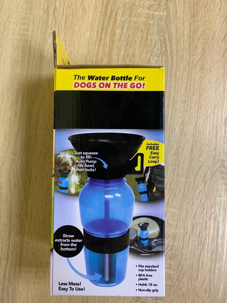 Дорожня поїлка Pet Bottle 500мл з тарілкою, колір в асорт.