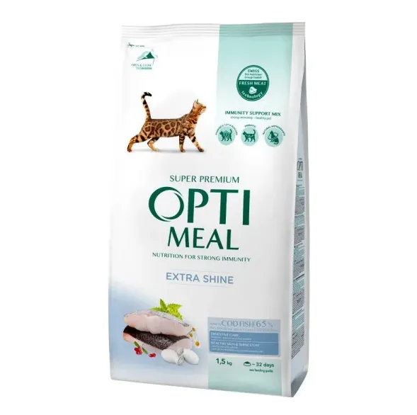 Optimeal+ для котів, тріска 1.5кг