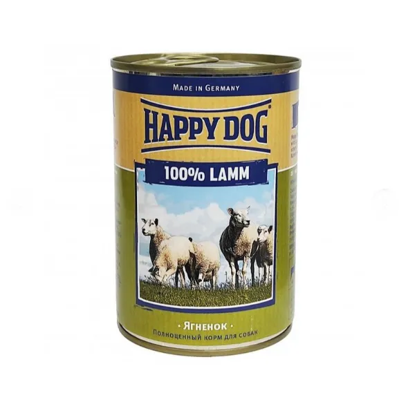 6000661 Happy Dog 400г Lamm консервований корм для собак з ягням