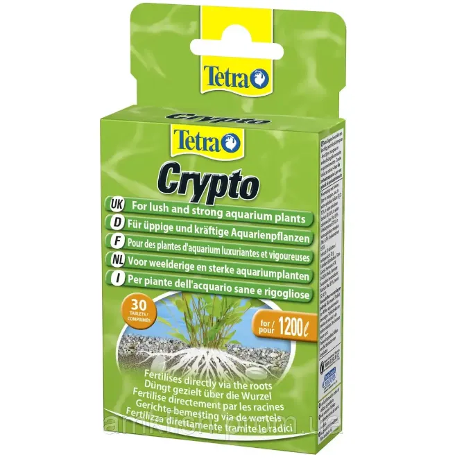 Тetra CRYPTODUN добриво для рослин, пач 400л-10таб., пач 1200л-30таб. на 1 таб