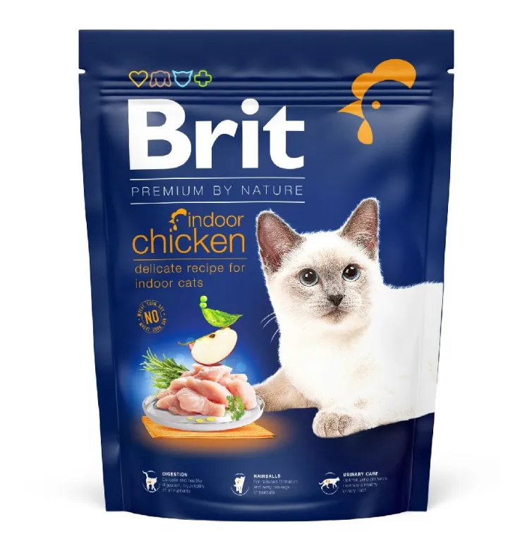 Brit Premium by Nature Cat Indoor Chicken (для домашніх котів, курка) 300г