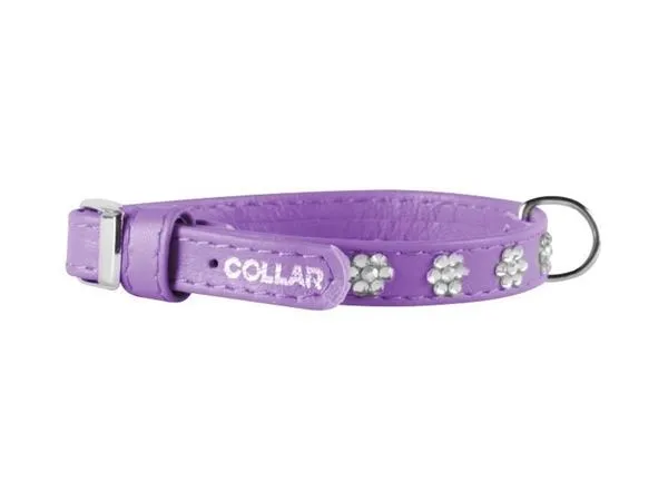 Нашийник "Collar Glamour" з клей.стразами Квітка (шир.9мм, довж.22-30см) фіолет