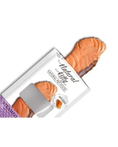 Ласощі для котів/собак Natural Kitty Original Series Steamed Salmon шматочки лосося, приготовані на пару 30г UNK20201