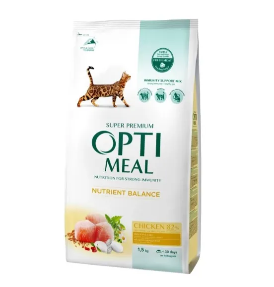 Optimeal+ для котів, курка 1.5кг