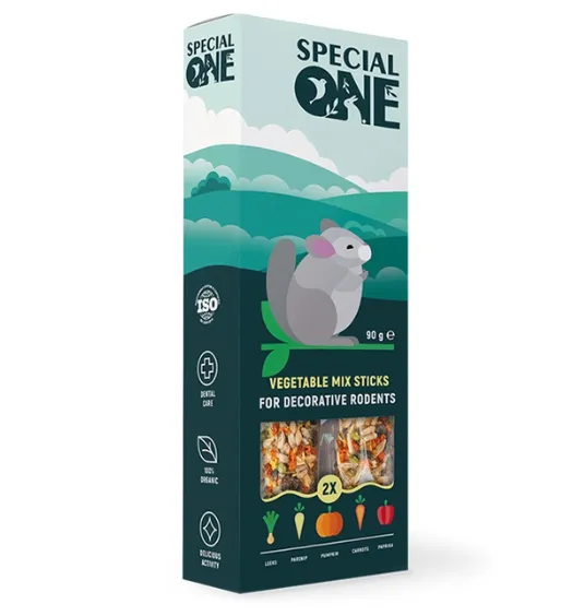 Палички SPECIAL ONE "Овочевий мікс" для декоративних гризунів 90г PR242350