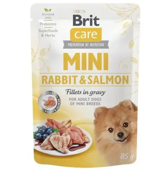 Brit Care Mini pouch (філе кролика та лосося в соусі) 85г
