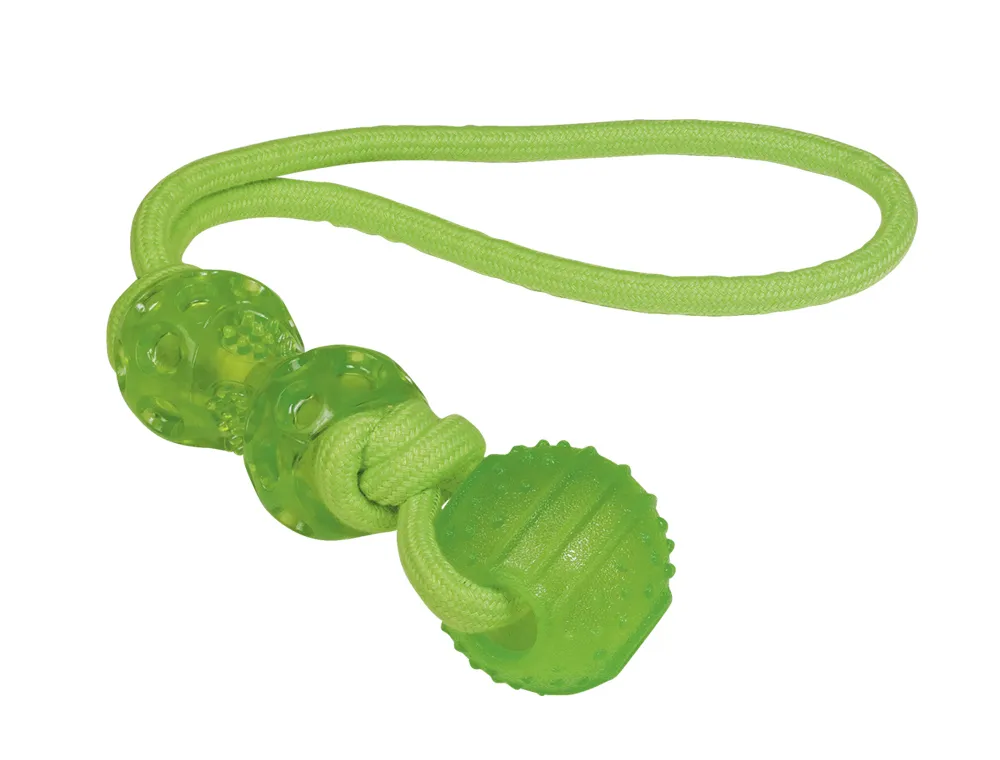 Nobby Іграшка для собак "Гантель-тягнучка" (салатова), 6,5 Х 48 см