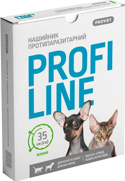 Нашийник ProVET Profi Line протипаразитарний для котів та собак 35см колір в асорт.