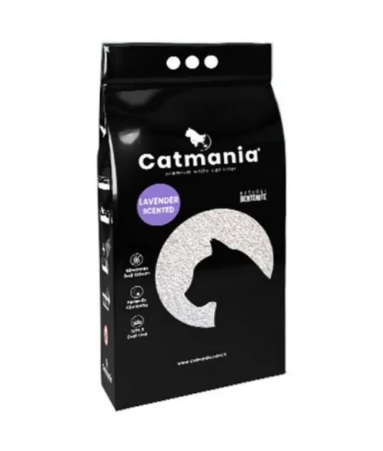 Бентонітовий наповнювач CATMANIA лаванда + фіолет. гранули, 5л