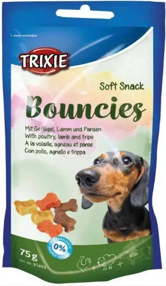 31493 Ласощі для собак Trixie Soft Snack Bouncies ягня, шлунок 75г