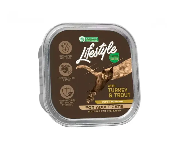 Корм для котів Nature's Protection LS Sterilised Turkey & Trout (стерилізовані, індичка & форель) 85г