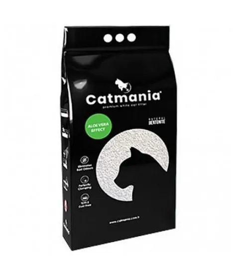 Бентонітовий наповнювач CATMANIA Алоє вера + зелені гранули, 5л