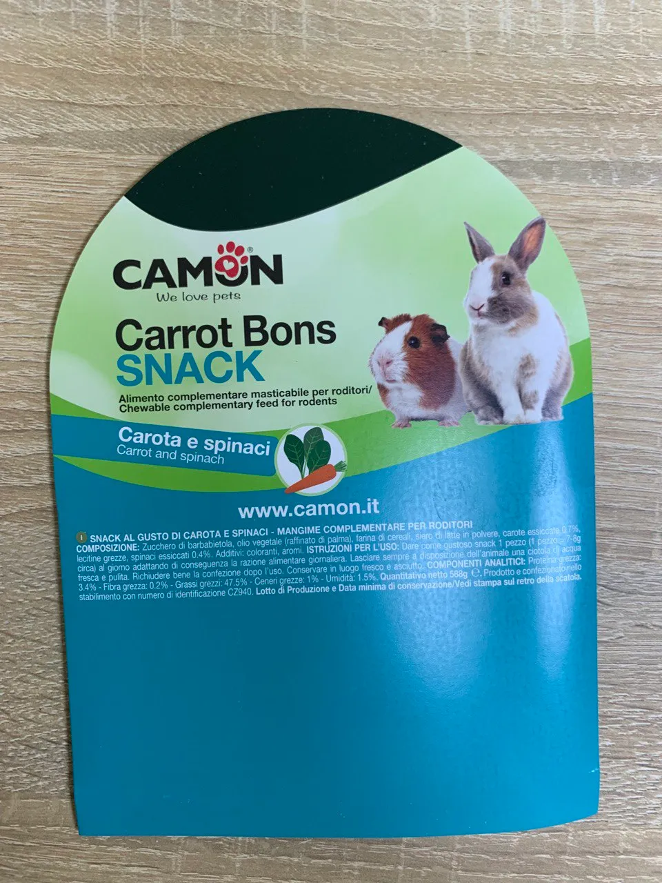 CarotinaCiok Camon для гризунів, 6см H307