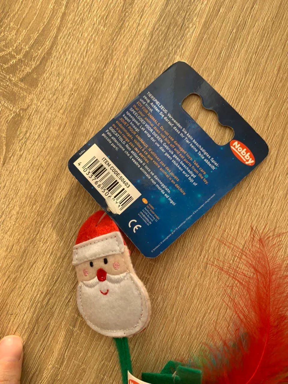 Н 50603 Іграшка - вудочка Xmas " Санта" 50 см червона
