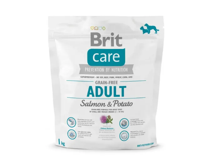 Brit Care GF Adult Medium Breed Salmon & Potato Лосось (для собак до 25кг) 1кг