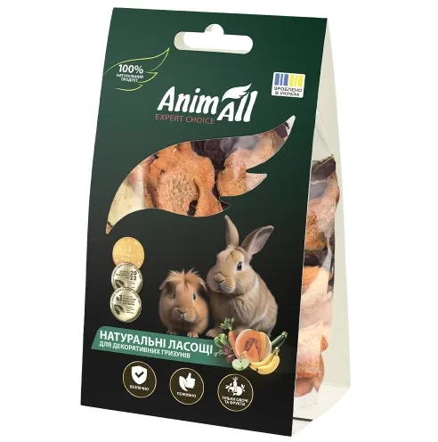 AnimAll Ласощі для гризунів Сушений овочевий мікс з цукіні 50г