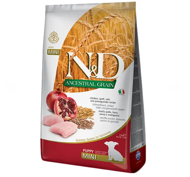 Farmina Dog N&D Low Grain Chicken&Pomegranate Puppy Mini з куркою та гранатом для цуценят 1кг 35066