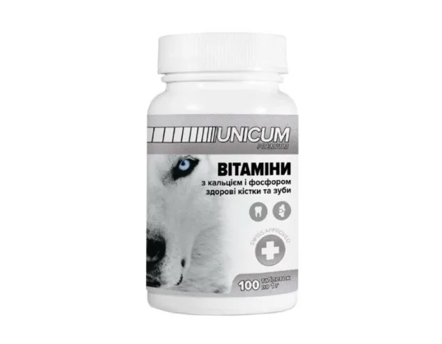 Unicum для собак зуби і кістки 100 таб.