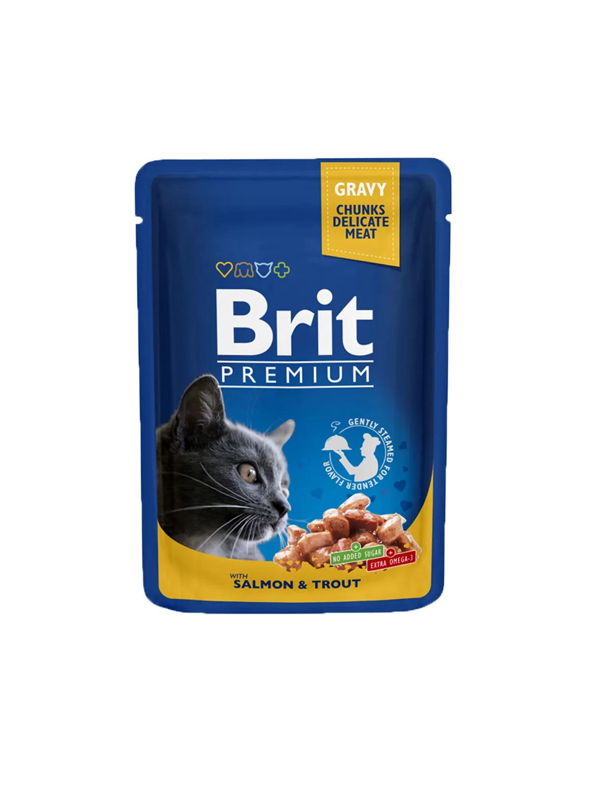 Brit Premium Cat pouch (лосось, форель) 100g