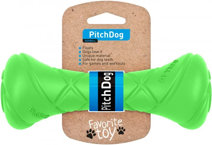 62395 Ігрова гантель  для апорт. PitchDog, довж-19см, діаметр 7см салатовий