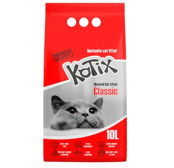 Бентонітовий наповнювач KOTIX натуральний білий 10л