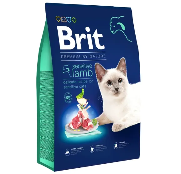 Brit Premium by Nature Cat Sensitive (для котів з чут. трав. з ягням) 1кг