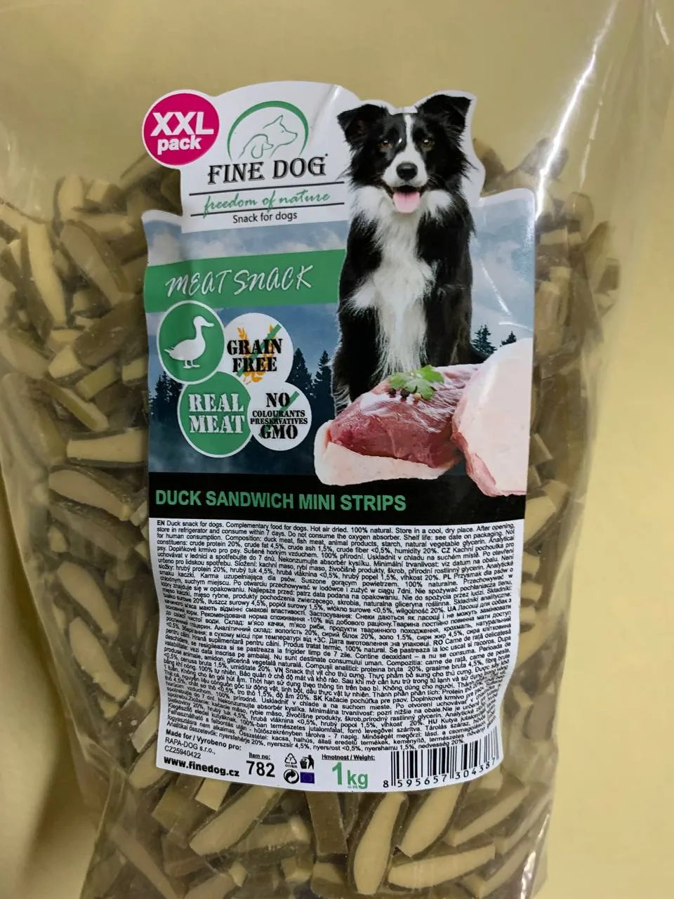 304387 FINE DOG FoN Жувальні полоски з м'яса качки (782) 1кг