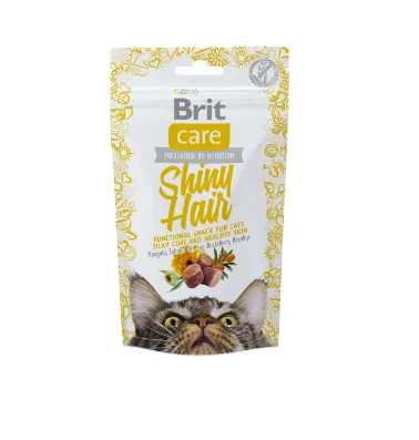 Ласощі Brit Care Shiny Hair з лососем для котів, 50г