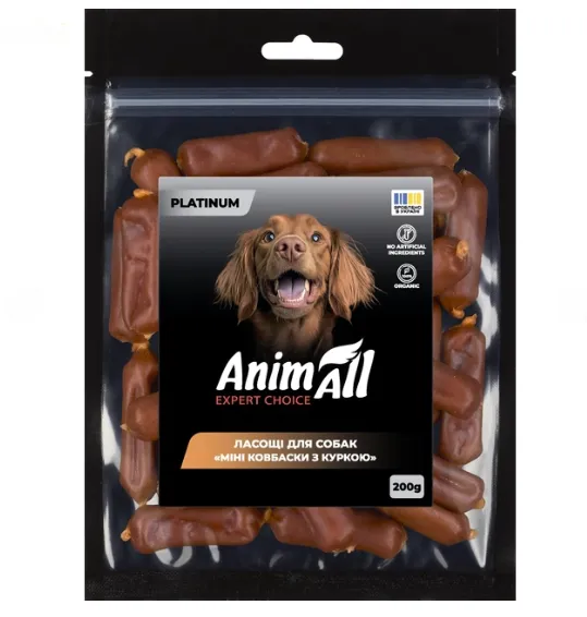 AnimAll Platinum Міні ковбаски з куркою для собак 1кг 186 031