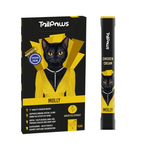 TailPaws Molly Cat Treat with Chicken 15g