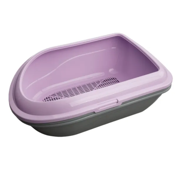 Туалет під наповнювач AnimAll з сіткою фіолетовий/сірий CNR-130 57*39*23см