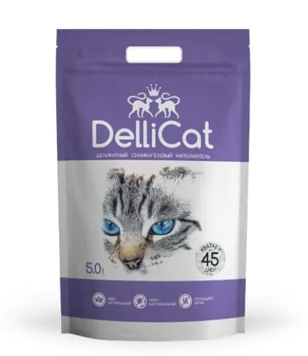DelliCat Силікагелевий гігієнічний наповнювач, 5 л