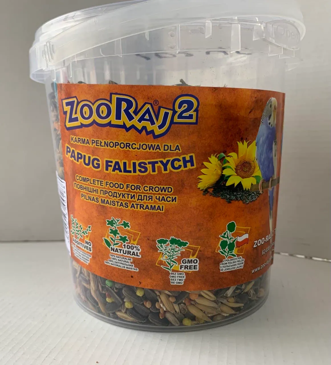 Корм Zooraj для папуг "Papuga falista" 1л