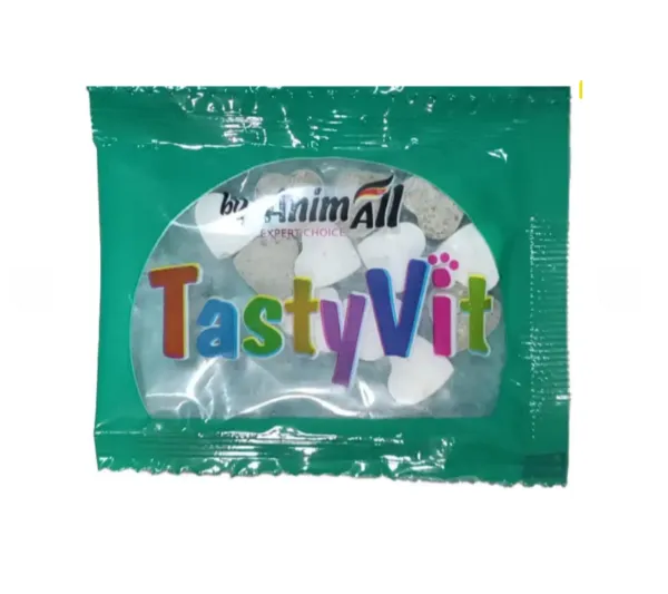 Вітамінізовані ласощі AnimAll TastyVit для котів з рибою та алгобіотином 12шт